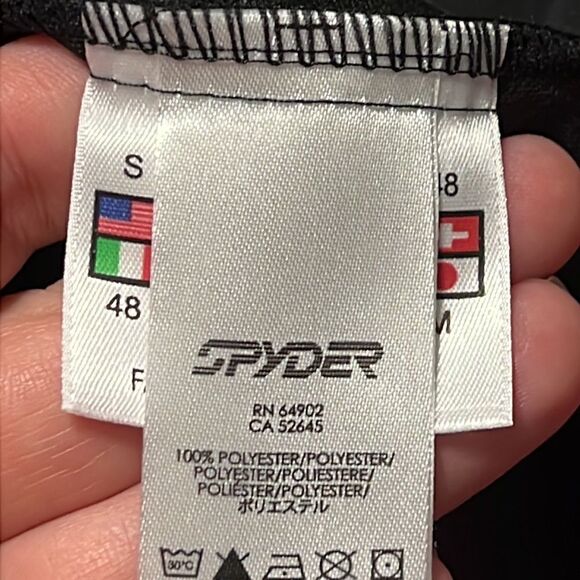 Spyder Quarter Zip Pullover Men’s Small Black Long-sleeve Pullover Activewear - Picture 7 of 7